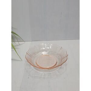 Vintage American Sweetheart Pink Cereal Bowl Depression Glass, MacBeth-Evans